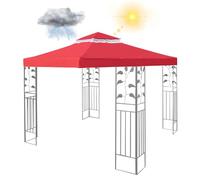 Telo Telone di Ricambio per Copertura Gazebo 300x300cm,Copertura di Ricambio per Tenda a Doppio Strato,Tetto di Ricambio Gazebo 3x3 Impermeabile Antracite(SOLO COPERTURA TOP) (Red)