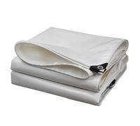 Telo Telone in PVC Impermeabile 2x2m 2x3m 500g/m² Telo di Copertura Extra Resistente Adatto per Tende da Esterno e Tetti Rinforzati -Bianco(2x2m)