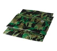 VERDELOOK Telo occhiellato Multiuso 2x3 m, Mimetico, per coperture stoccaggio edilizia