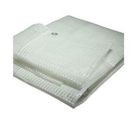 Telo Telone Multiuso Occhiellato Bianco Trasparente Retinato Con Occhielli 140 gr/mq per Esterno Resistente UV Impermeabile per Rimessaggi Tende Balconi Coperture (3,5x5 mt)
