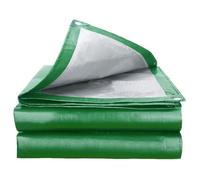 Telo Telone Occhiellato 100 x 150 cm Impermeabile Resistente UV Telo Sotto Piscina Fuori Terra con Occhielli Antipioggia e Antivento per Mobili da Giardino Coperture, Verde