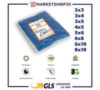 TELO TELONE OCCHIELLATO 100gr/mq VERDE/BLU LDPE + HDPE antipioggia, impermeabili