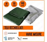 TELONI TELONE OCCHIELLATO RETINATO PVC PAPILLON MT. 3.50X5.00 BIANCO TRASPARENTE