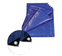 TELO OCCHIELLATO BLU 8X10 TELONE COPERTURA IMPERMEABILE ANTI PIOGGIA LEGGERO