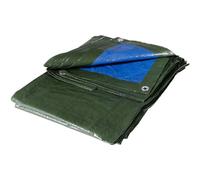 TELO TELONE OCCHIELLATO POLIETILENE IMPERMEABILE COPERTURA 100G 5X8 VERDE/BLU