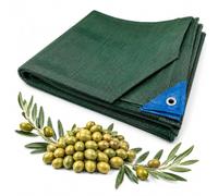 Telo Telone Rete per Raccolta Olive Tessuto Antispina 90 GR/MQ in Polietilene Resistente con Angoli Rinforzati e Occhielli per Olive, Uva, Agrumi, Frutta secca, Mandorle e Noci (8x10 metri)