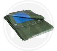 TELO TELONE VERDE BLU OCCHIELLATO IMPERMEABILE IN POLIETILENE 110 GR/MQ