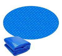 Telo Termico per Piscina Fuori Terra 99 x 99 cm Copertura per Piscina Ultra-Resistente 400 µm, Tagliabile, Protezione Isotermica, Riscaldamento Acqua, Blu