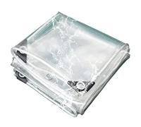 Telo Trasparente 190 x 220 cm Antistrappo Impermeabile, Telo di Copertura in PVC Tendone Ombreggiante Oscurante da Esterno per Rimessaggi Tende Balconi Coperture, trasparente