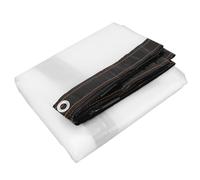 Telo Trasparente 2x3m 4x5m 6x7m 8x9m - Telo Impermeabile in PVC Resistente con Occhielli, Anti-UV, per Serra, Terrazza, Giardino, Mobili da Esterno(7.5 x 10m)