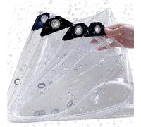 Telo Trasparente 360 x 470 cm in PVC Trasparente Telone Impermeabile per Esterno Resistente Ai Raggi UV per Esterni, Terrazza, Pollaio, Colore trasparente