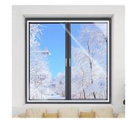 Telo trasparente antivento, con velcro, nessuna perforazione richiesta, protezione delle finestre dal vento e dall'aria fredda in inverno, mantenimento del calore dentro e fuori (4x4m / 13,1x13,1 ft)