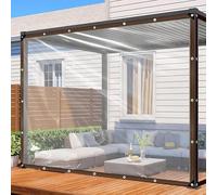Telo trasparente - con occhielli Telone impermeabile 2,5 x 3 m Tarp trasparente per serra e mobili, antipolvere Telone da giardino impermeabile e resistente agli agenti atmosferici in tessuto per la