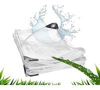 Telo trasparente da 13,5 mil Telone trasparente per impieghi gravosi - Teloni in vinile PVC da 400 g/m², tettoia in vetro morbido per vivaio/serra/giardino, 4,5x11,5 piedi 5x9,8 piedi 5,5x6,