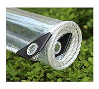 Telo trasparente da esterno in PVC da 400 g/m² per patio Telo trasparente impermeabile con occhielli in metallo, copertura per piante in vetro morbido resistente allo strappo per tettoia per