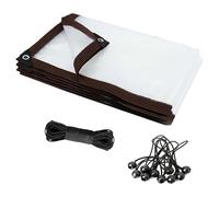 Telo Trasparente Impermeabile Resistente Per Campeggio, Gazebo, Telo Da Terra Per Esterni, Copertura Per Gazebo - Spesso E Antivento Clear, 5×8 FT