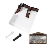 Telo Trasparente per il Pollaio | Copertura con i Bordi Rinforzati,Telone Esterno Trasparente Con Bordi Rinforzati,Per Inverno Capanno Portico Patio Casa Gazebo Costruzione Esterna