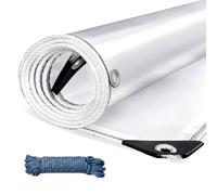 Telo Trasparente PVC con Occhielli Impermeabile 110x500cm trasparente | Pvc Telo Impermeabile Esterno Protezione Per Piante In Pvc Ogni 50 Cm Per Mobili Da Giardino Piante