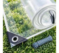 Telo Trasparente PVC con Occhielli Impermeabile 150x950cm trasparente | Tarpaulin Protettiva Protezione Per Piante In Pvc Ogni 50 Cm Per Mobili Da Giardino Piante