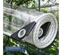 Telo Trasparente PVC Protezione da Vento e Pioggia 220x290cm trasparente | Telo Trasparente Protezione Per Piante In Pvc Ogni 50 Cm Per Mobili Da Giardino Piante