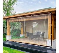 Telo Trasparente, Teloni In Plastica Impermeabili E Resistenti Con Occhielli, Teloni In Vinile Trasparente, Teloni Trasparenti Ispessiti Per Tetti Di Recinzioni Per Patio, Clear,7X18ft