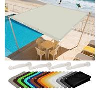 Telo Vela Ombreggiante 1.6 x 2.6 m Protezione Raggi UV Panno Ombreggiante Impermeabile/Antivento/Protezione UV per Giardino, Terrazza e Balcone, Beige