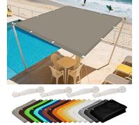 Telo Vela Ombreggiante 1.6 x 4 m Protezione Raggi UV Panno Ombreggiante Impermeabile/Antivento/Protezione UV per Giardino, Terrazza e Balcone, Cachi