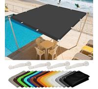 Telo Vela Ombreggiante 1.6 x 5 m Protezione Raggi UV Panno Ombreggiante Impermeabile/Antivento/Protezione UV per Giardino, Terrazza e Balcone, Grigio Scuro