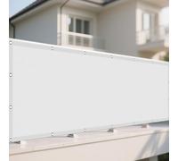 Telo Vela Ombreggiante 140 x 385 cm Anti UV 98% Parasole Impermeabile Telo Ombra Protezione Solare e Uv, Antistrappo per Esterno, Giardino e Terrazza, Piscina, Bianco