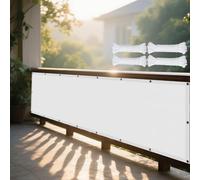 Telo Vela Ombreggiante 158 x 560 cm Protezione Raggi 98% UV Impermeabile Esterni Tende per Pergolato con Occhielli Tenda a Vela Balcone, La Terrazza e Il Giardino, Bianco