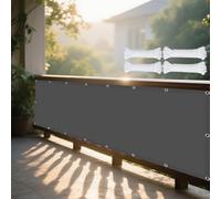 Telo Vela Ombreggiante 182 x 220 cm Protezione Raggi 98% UV Impermeabile Esterni Tende per Pergolato con Occhielli Tenda a Vela Balcone, La Terrazza e Il Giardino, Grigio Scuro