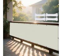 Telo Vela Ombreggiante 246 x 300 cm Protezione Raggi 98% UV Impermeabile Esterni Tende per Pergolato con Occhielli Tenda a Vela Balcone, La Terrazza e Il Giardino, Beige