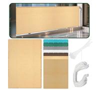 Telo Vela Ombreggiante 350 x 350 cm Protezione Antivento 98% Anti UV Tenda Parasole Esterno Antipolvere Protezione Antivento per Esterno per Giardino, Balcone, Color Crema