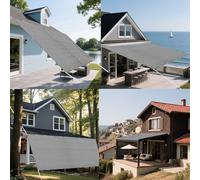 Telo Vela Ombreggiante 352 x 354 cm Protezione Antivento 98% Anti UV Tenda Parasole Esterno Antipolvere Protezione Antivento per Esterno per Giardino, Balcone, Grigio Chiaro