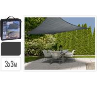 TELO VELA OMBREGGIANTE 3X3MT COLOR GRIGIO SCURO ARREDO ESTERNO