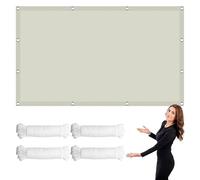 Telo Vela Ombreggiante 95 x 500 cm Impermeabile Protezione Raggi UV Rete Ombreggiante con Occhielli con Occhielli Tenda a Vela per Esterno Giardino Terrazzo, bianco
