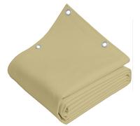 TELOMERITI® - Telo/Telone in PVC 650gr/mq con Occhielli in Alluminio, Rinforzato, tipo da camion, Impermeabile, Copritutto Da Esterno, Vari Colori, Made in Italy (Avorio Scuro, 6x8 Metri (48 MQ))