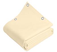 TELOMERITI® - Telo/Telone in PVC 650gr/mq con Occhielli in Alluminio, Rinforzato, tipo da camion, Impermeabile, Copritutto Da Esterno, Vari Colori, Made in Italy (Avorio Chiaro, 8x10 Metri (80 MQ))
