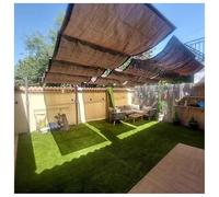 Telone a vela retrattile per pergola, tenda personalizzata per terrazza e giardino, tenda parasole per patio esterno con ventilazione, 1,1 x 9 m, baldacchino regolabile per una maggiore protezione