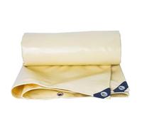 Telone beige, 2m x 2m, 3m x 3m, 5m x 5m, telo impermeabile, resistente alla pioggia, con occhielli rinforzati, per copertura di teli da campeggio all'aperto(4x5m)