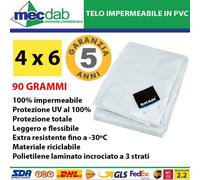 Telone Bianco Universale Impermeabile In PVC Con Occhielli Varie Misure