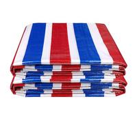 Telone Colorato Ispessito, Protezione Solare da 10 Mil, Telo di Plastica Antipioggia A Tre Colori, Grande Copertura Multiuso(7x33ft/2x10m)