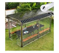 Telone con cerniera,Telone protettivo Antistrappo Anti-UV,Telone Trasparente Occhiellato,Antistrappo Antipioggia Telone in PVC,Teloni Pieghevoli Resistente Alle,680g /m²(H1.2xW2M/H3.93xW6.56ft)