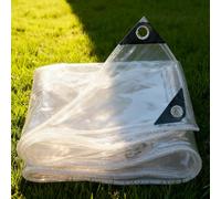 Telone con Occhielli 160 x 180 cm 400 G M² - PVC Trasparente, Resistente Alle Intemperie, Impermeabile Telo Protettivo Multiuso per Balcone, Mobili da Giardino, A