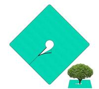 Telone da giardino, 200 x 200 cm, resistente, impermeabile, copertura per pavimento da giardino con foro da 30 cm, per controllare vialetti, fiori, prato, cortile, esterni, giardinaggio ed