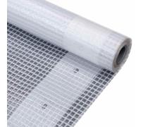 Telone di copertura a griglia, 2 pezzi, 260 g/m², 4 x 10 m, bianco, con occhielli, impermeabile, antistrappo, come base per tenda, pellicola multiuso per giardino, auto, barca, terrazza, campeggio