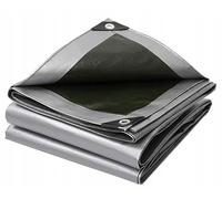 Telone di copertura con occhielli, impermeabile, grigio, universale, antistrappo, resistente ai raggi UV, antimuffa, 260 g/m², teloni in diverse misure (6 m x 12 m)