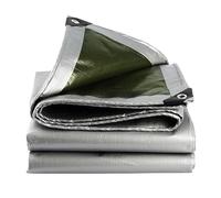 Telone di copertura con occhielli, impermeabile, in polietilene, multiuso, resistente ai raggi UV, resistente agli strappi, per mobili da giardino, legno, piscina, trampolino, auto, camion (4 x 6 m)