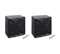 Telone di copertura in PE per mobili da giardino e tavolo da ping pong, 160 x 55 x 182 cm, custodia protettiva impermeabile con 8 occhielli in alluminio e corda di fissaggio, set da 2