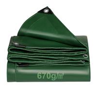 Telone di copertura per camion, 670 g/m², con occhielli, impermeabile, resistente agli strappi, bordi rinforzati, per camion, auto, rimorchi, piscine, lavori di costruzione, tetti (2 x 3 m)